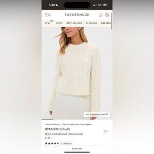 HYACINTH HOUSE
Pearl Embellished Ellis Sweater